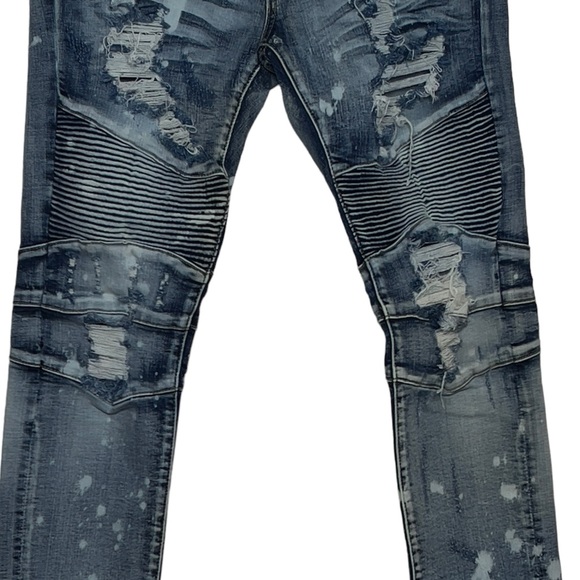 Dope Carson Distressed Denim Size 30 Blue Jeans - Picture 3 of 8